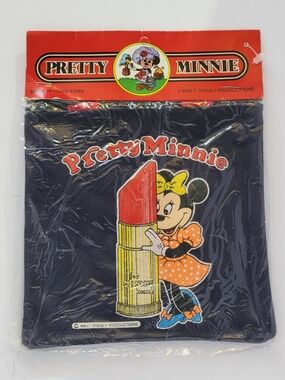 Disney Pretty Minnie Navy Tote with Red, Yellow, Orange, Black